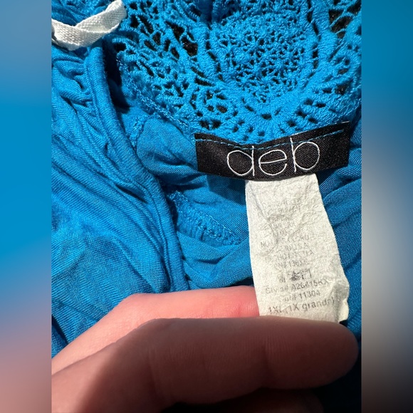 Deb flowy blouse with cold shoulder & back lace designs - Picture 5 of 5